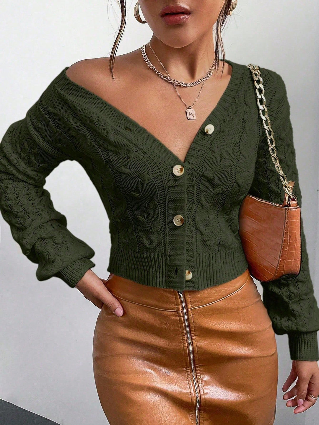 Cardigan SHEIN, kaki