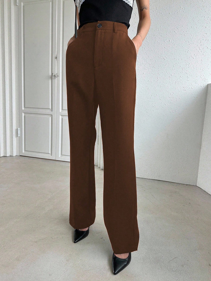 Pantaloni SHEIN, maro