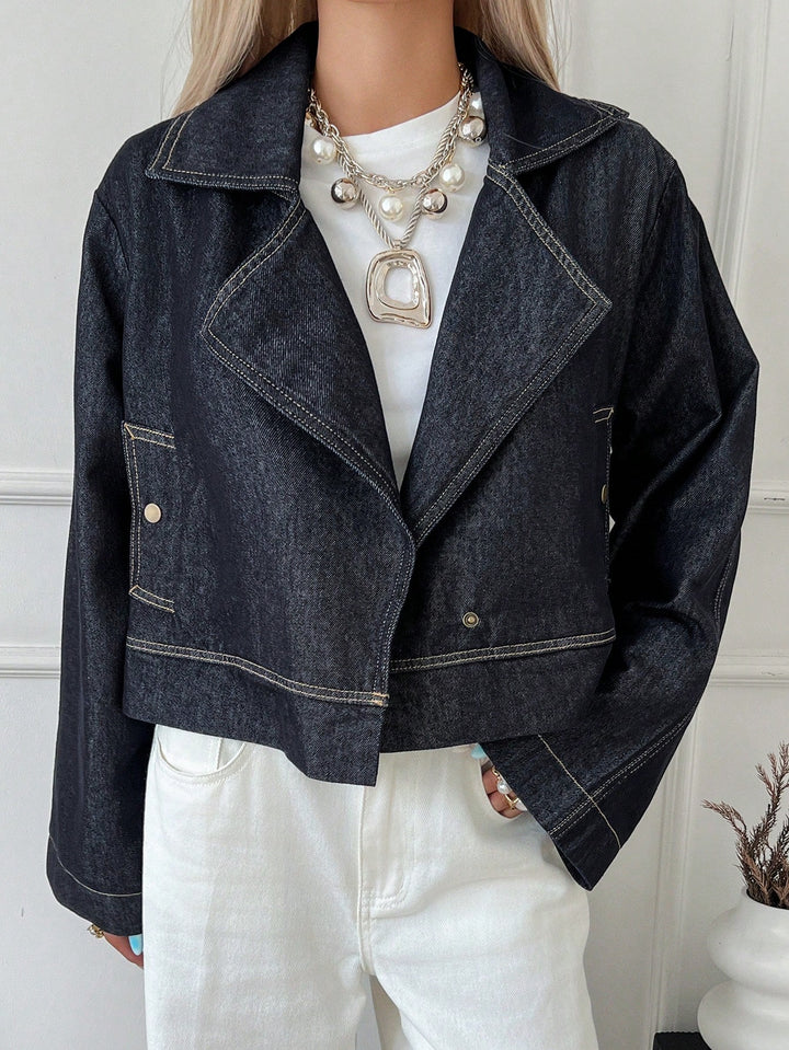 Jachetă din denim SHEIN