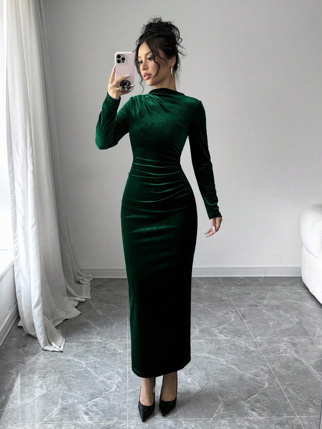 Rochie maxi SHEIN, verde
