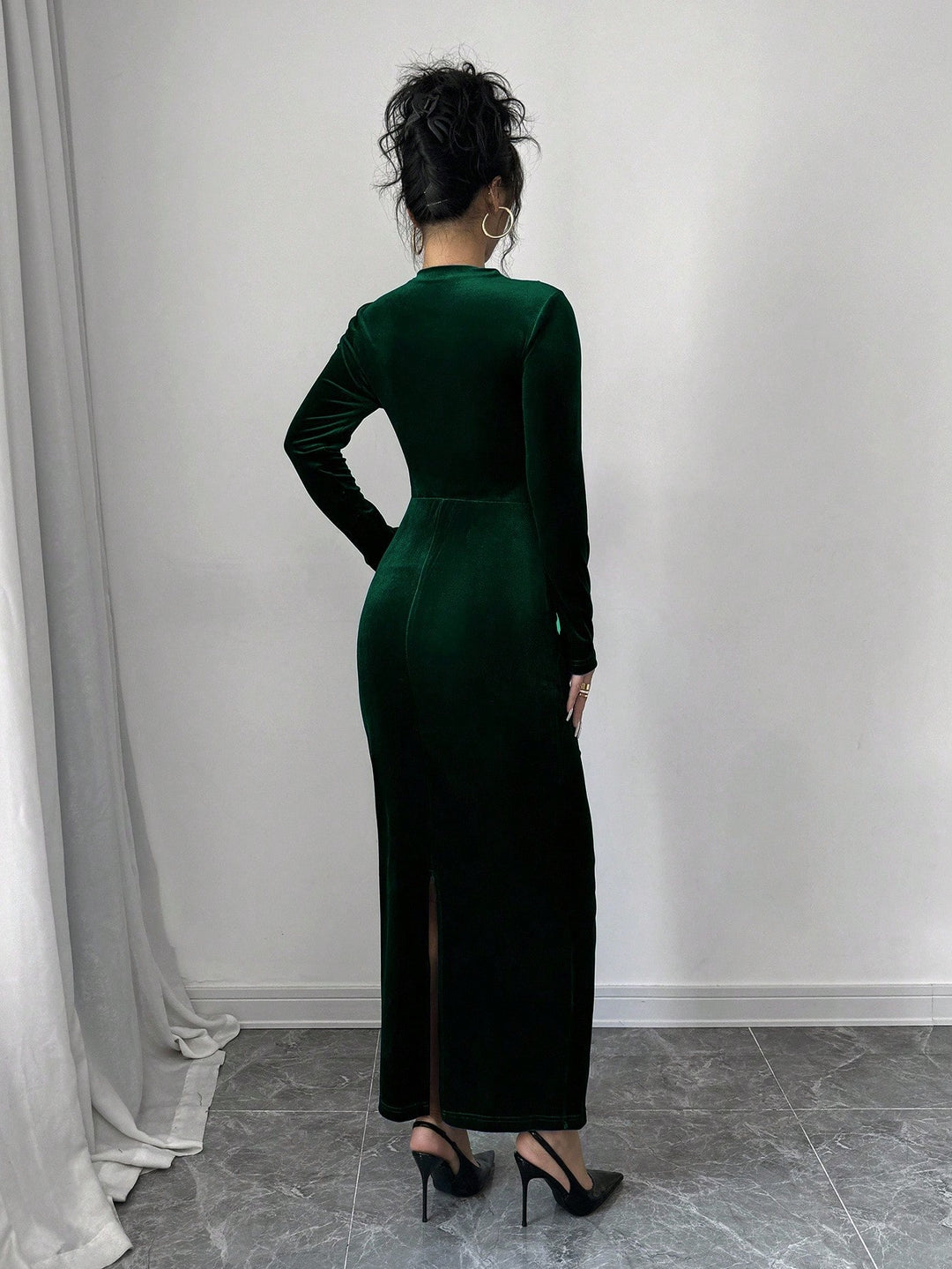 Rochie maxi SHEIN, verde