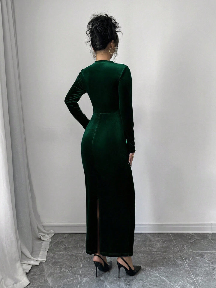 Rochie maxi SHEIN, verde