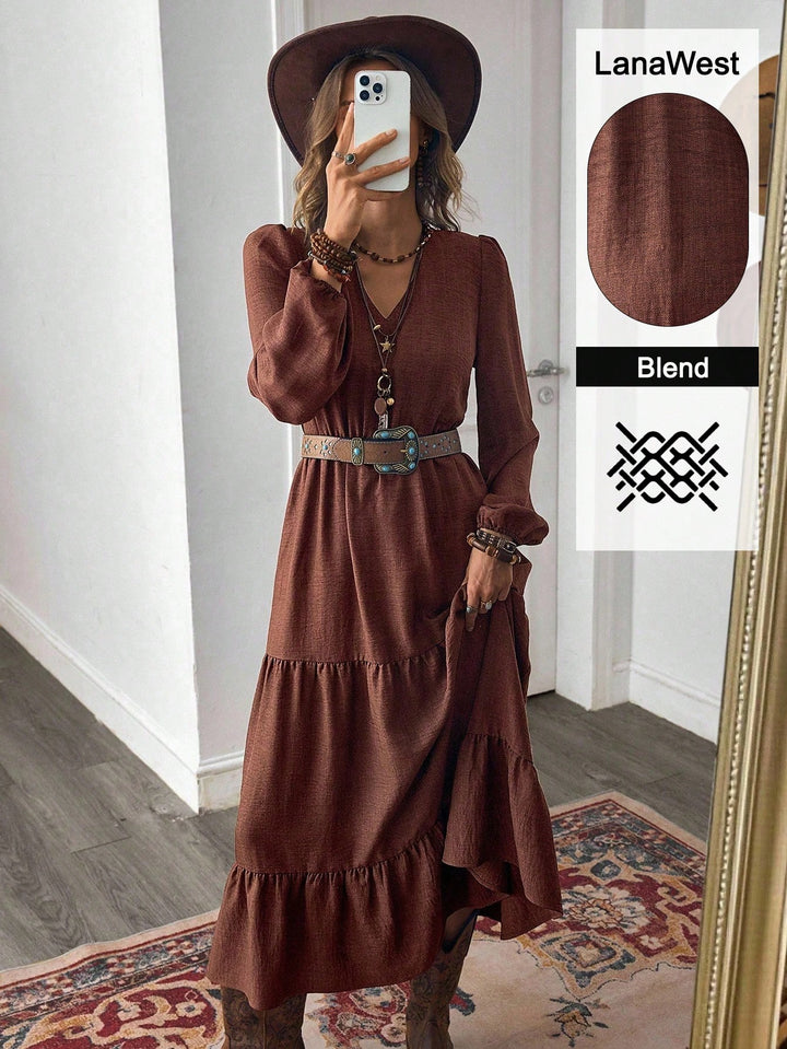 Rochie midi SHEIN, maro