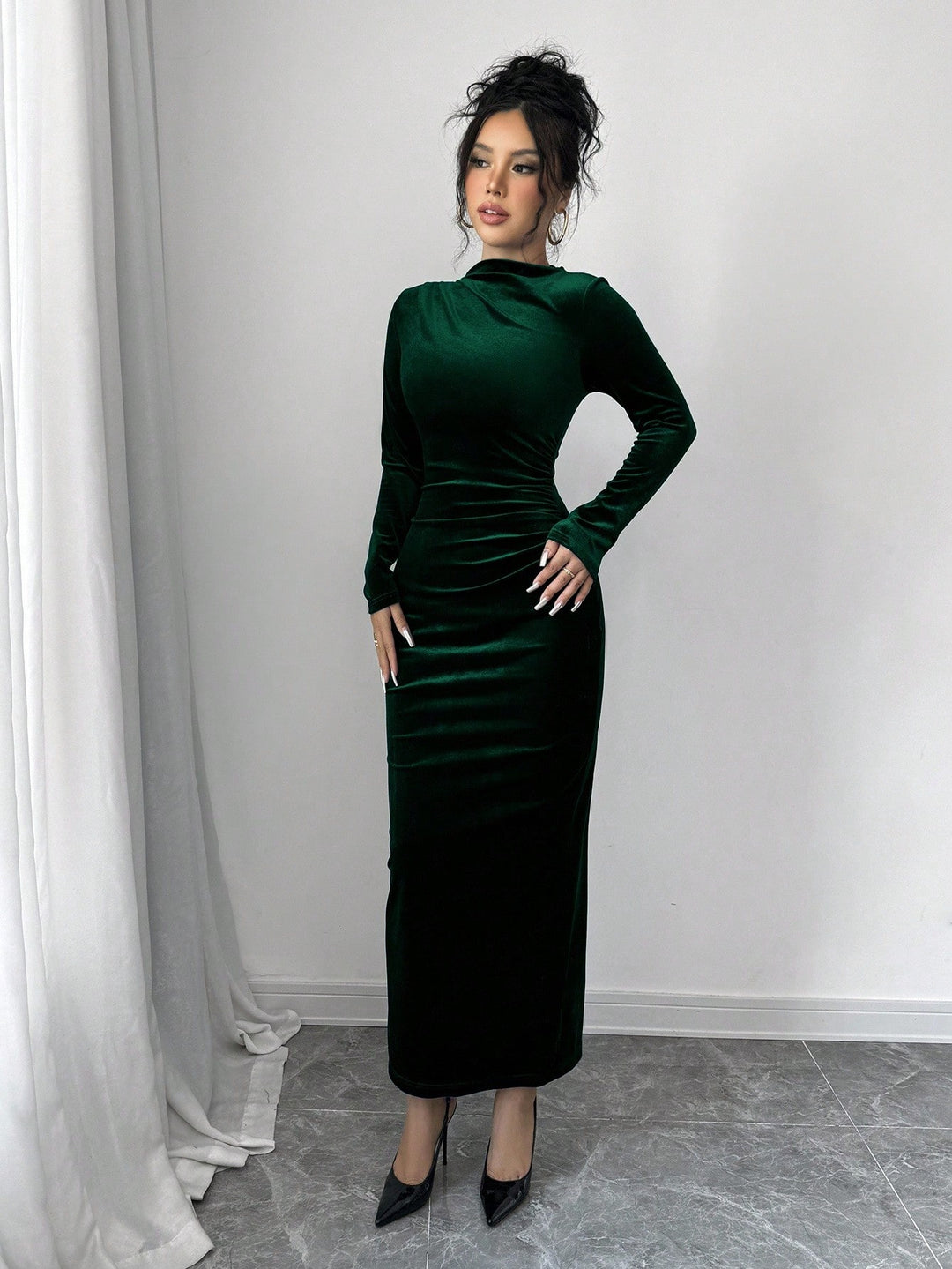 Rochie maxi SHEIN, verde