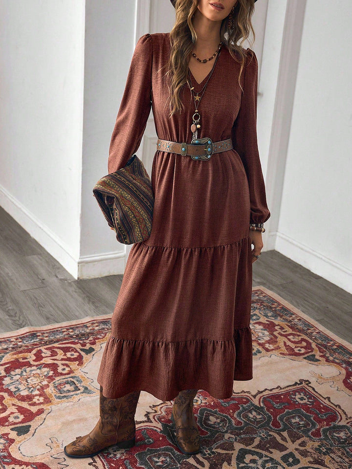 Rochie midi SHEIN, maro
