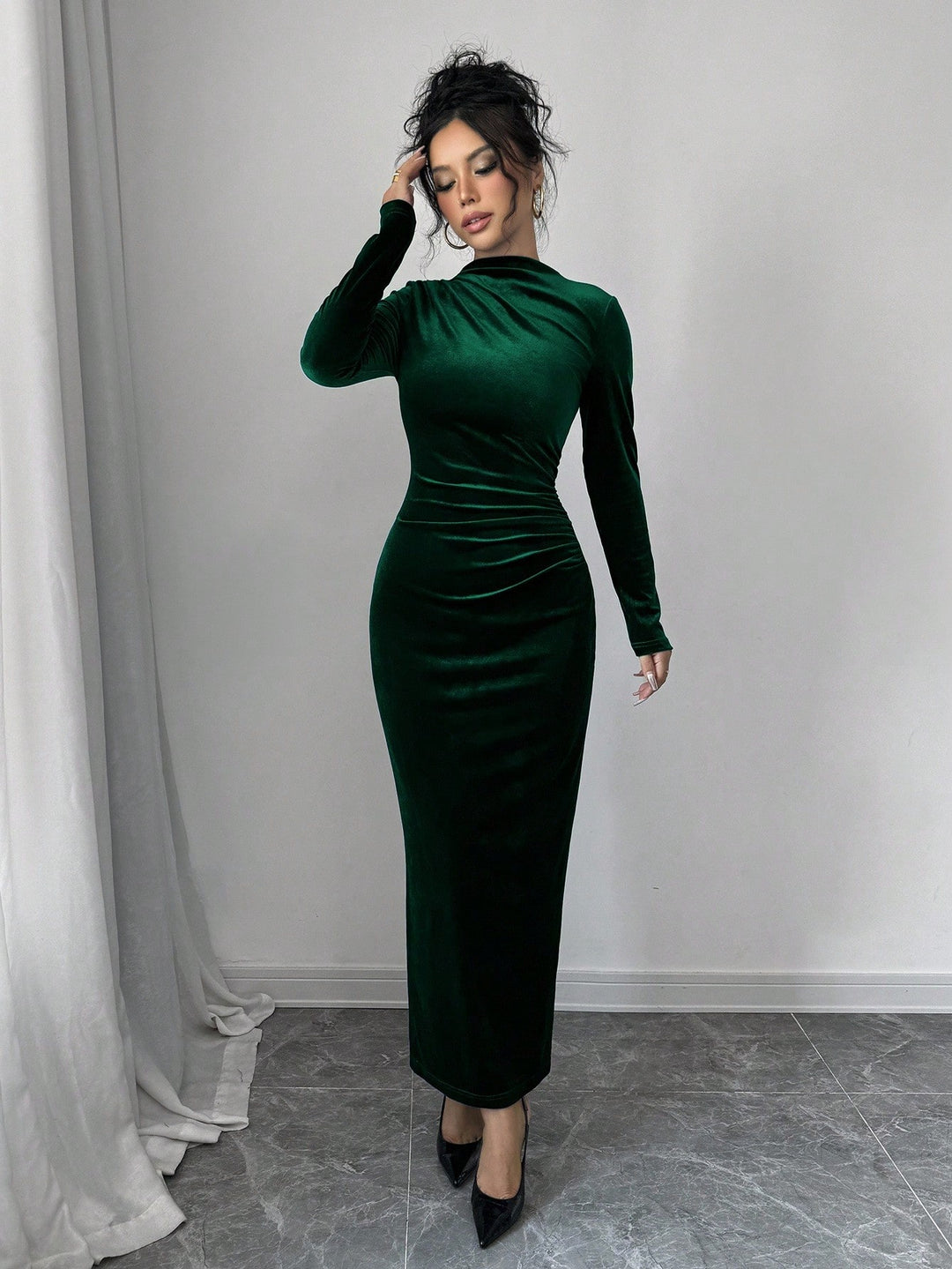 Rochie maxi SHEIN, verde
