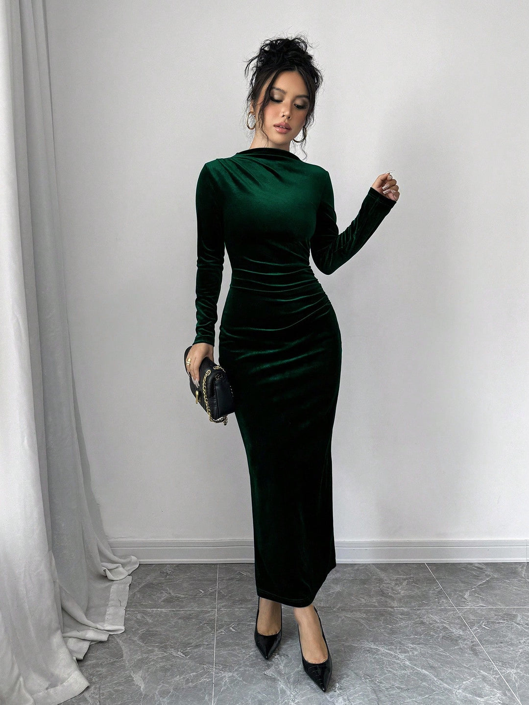Rochie maxi SHEIN, verde