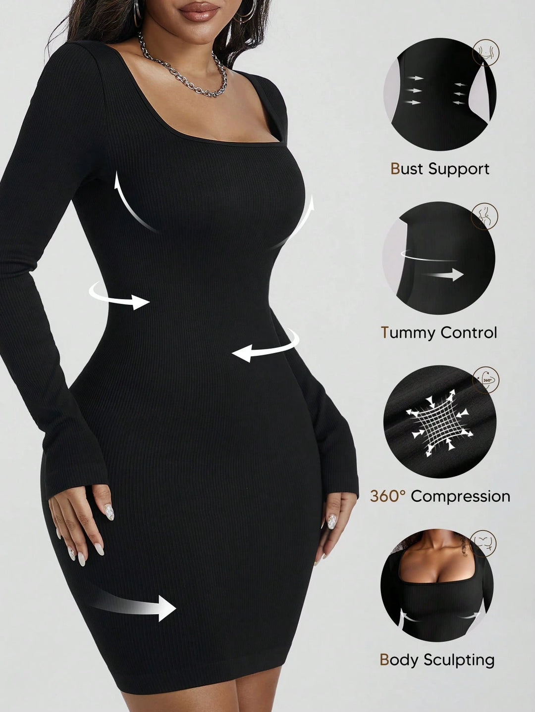 Rochie mini SHEIN, negru