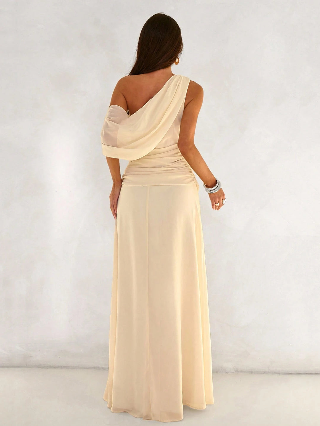 SHEIN maxi ruha, krémszínű
