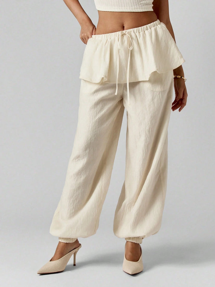Pantaloni Missguided by Shein, crem