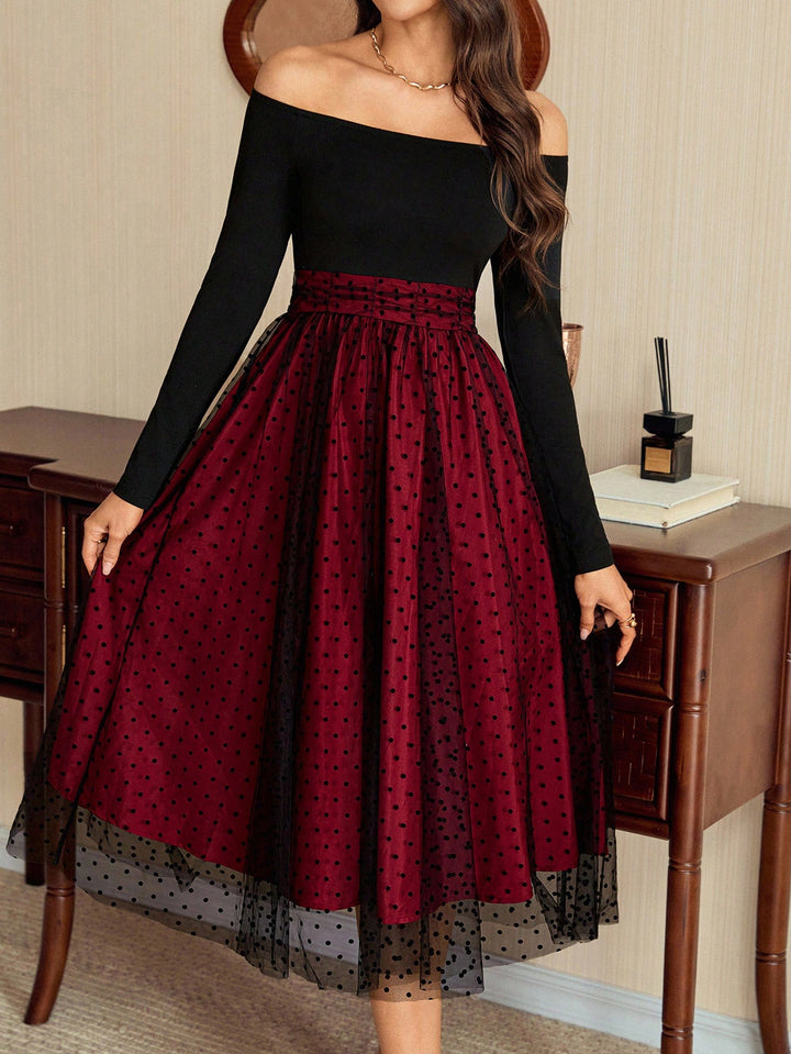 Rochie midi SHEIN, vișiniu