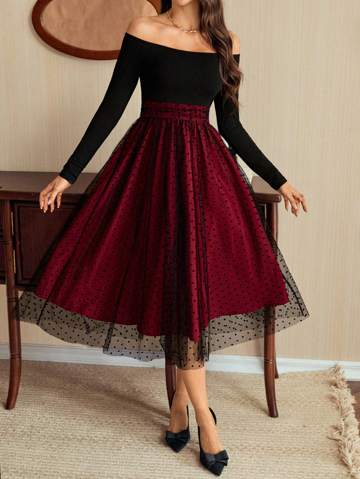 Rochie midi SHEIN, vișiniu