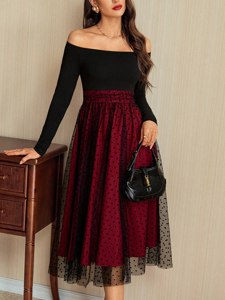 Rochie midi SHEIN, vișiniu