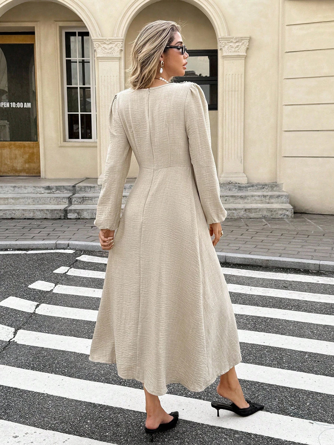 Rochie maxi Shein, crem