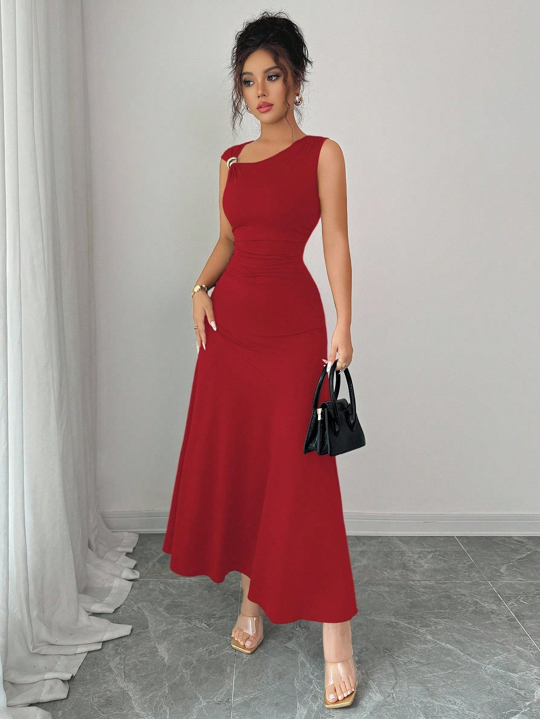 Rochie midi SHEIN, roșu