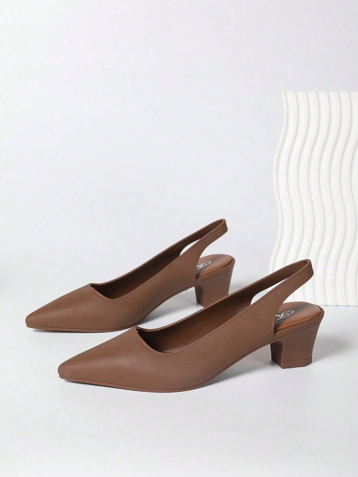 Pantofi cu toc SHEIN, maro