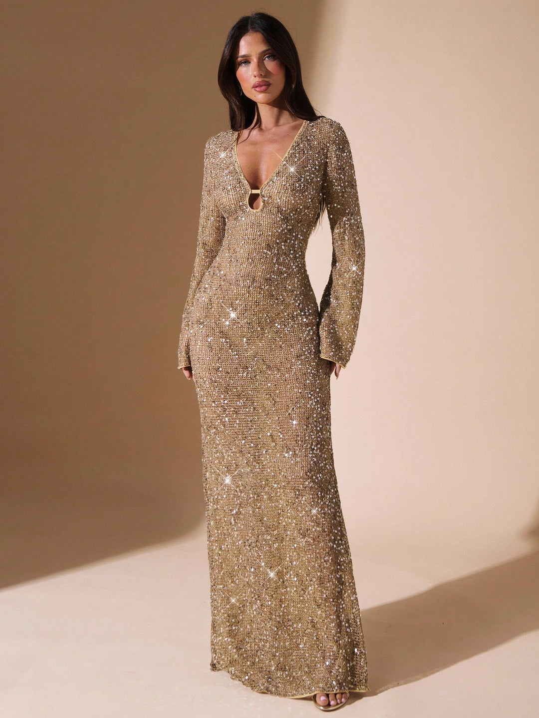 Rochie maxi SHEIN, maro
