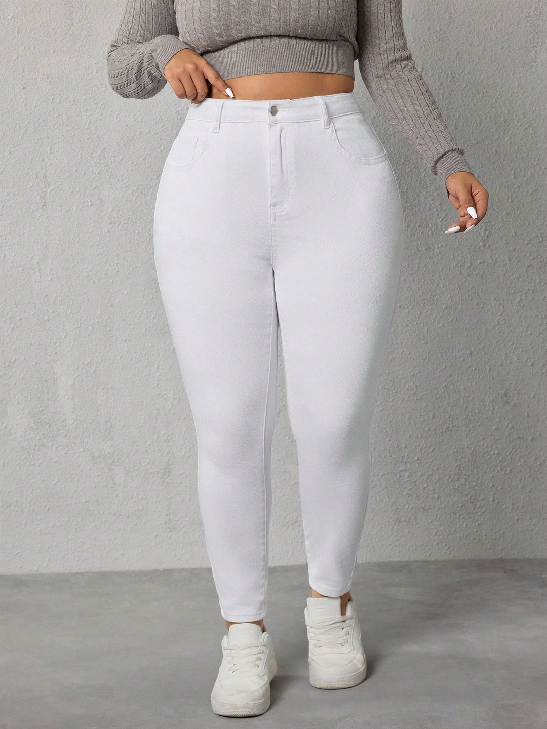 Jeans, SHEIN, fehér