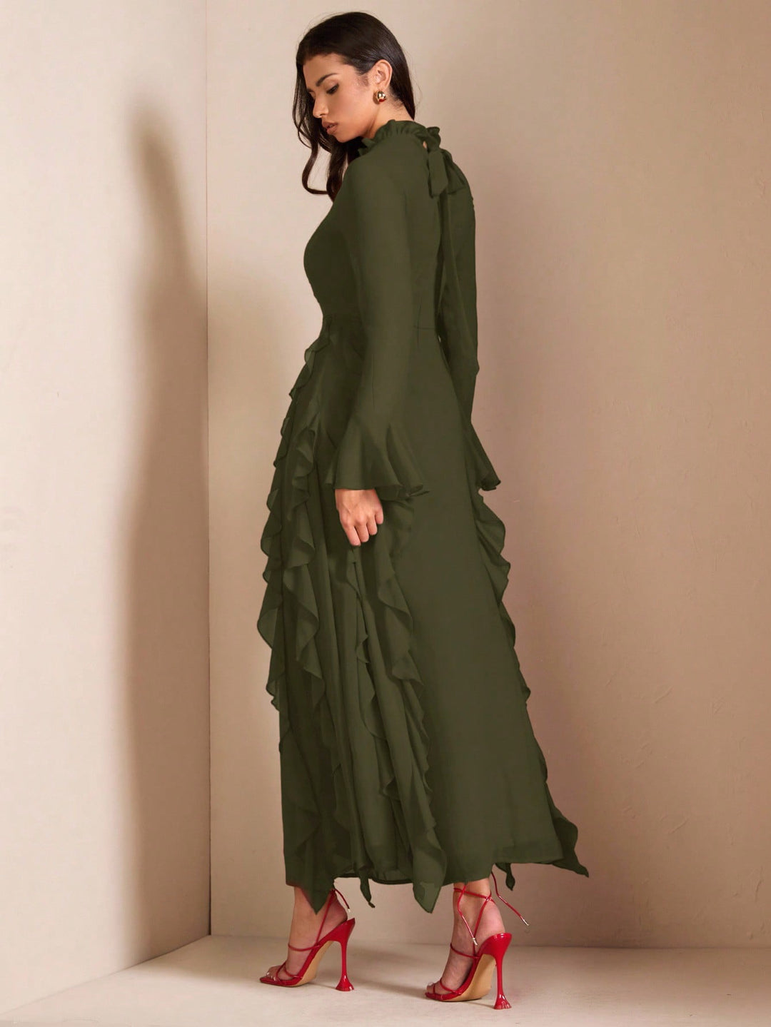 Rochie maxi SHEIN, kaki