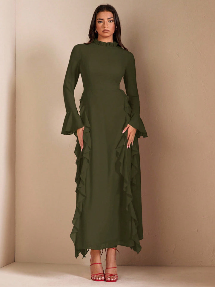 Rochie maxi SHEIN, kaki