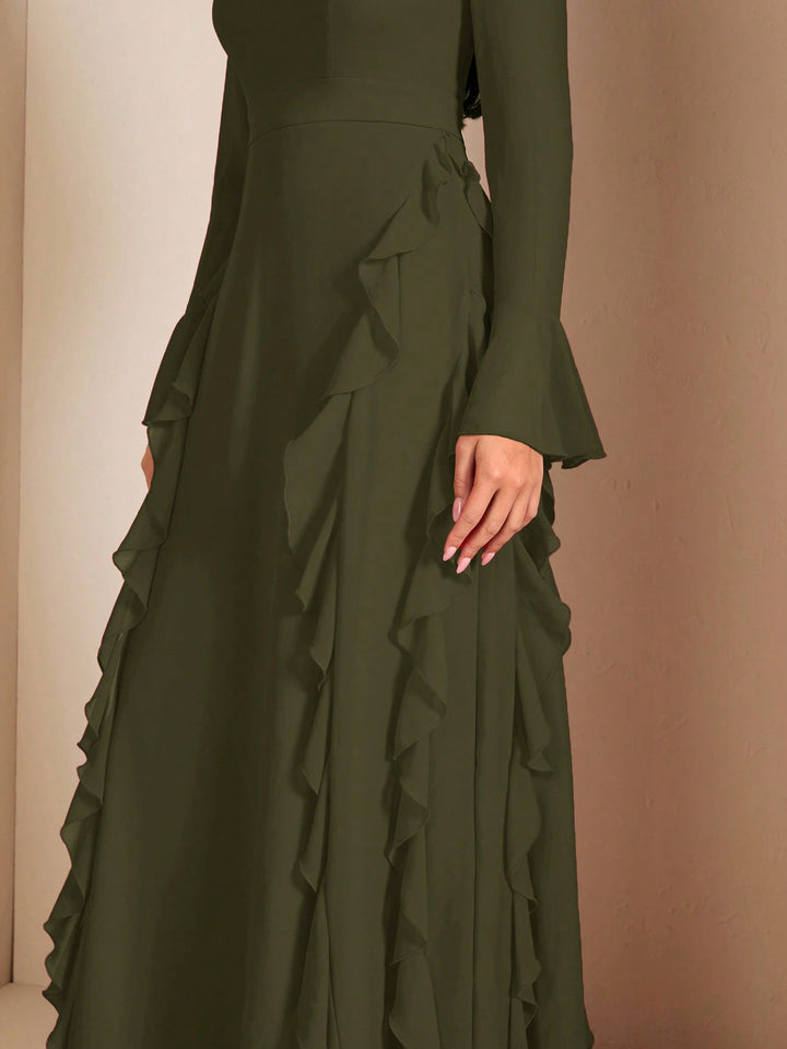 Rochie maxi SHEIN, kaki