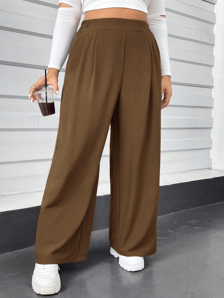 Pantaloni SHEIN, maro