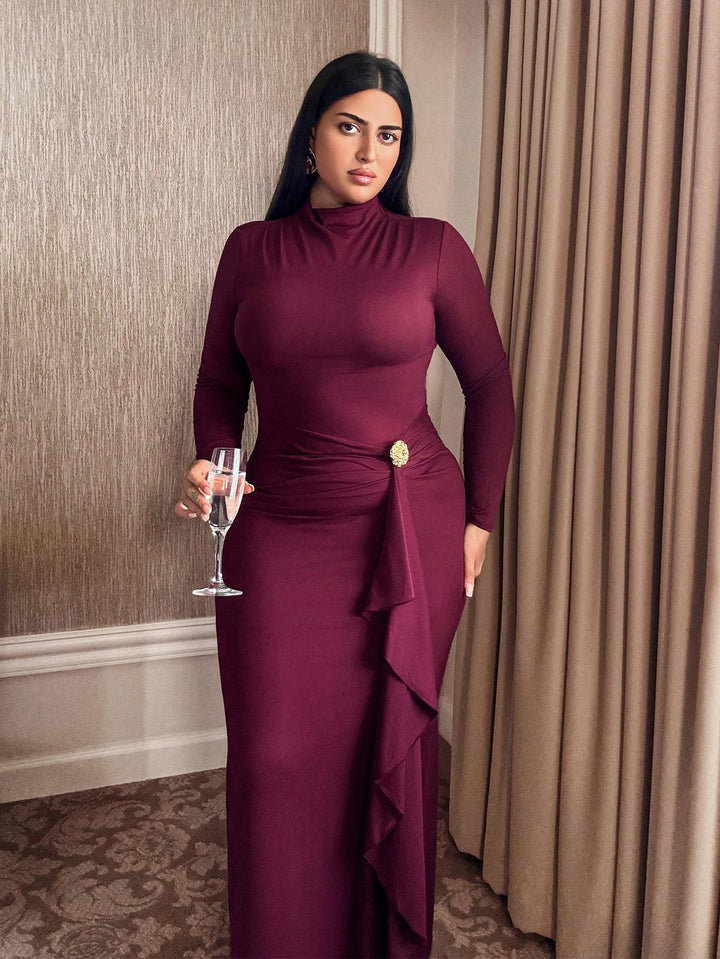 Rochie maxi SHEIN, vișiniu