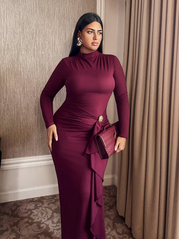 Rochie maxi SHEIN, vișiniu
