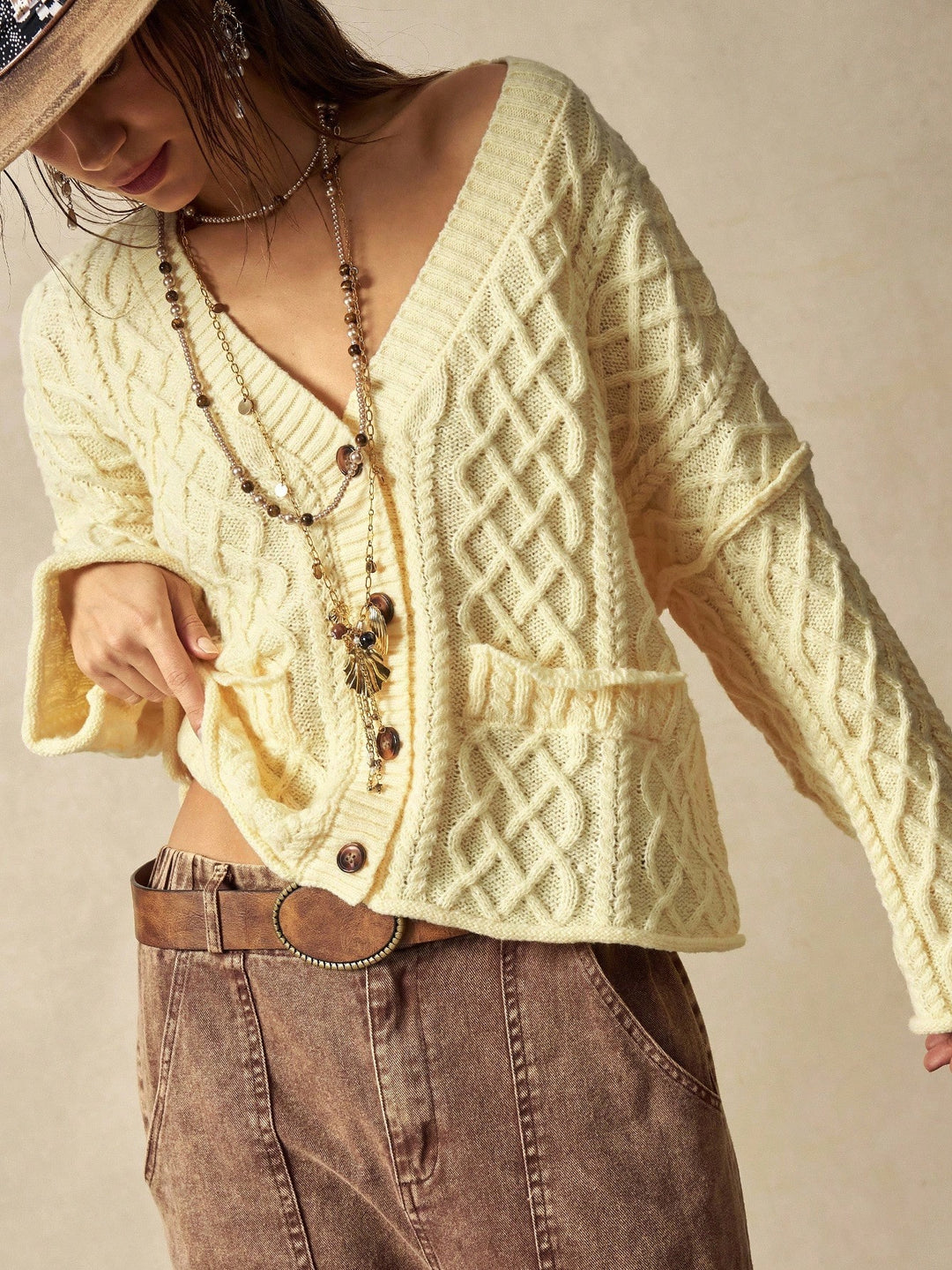 Cardigan SHEIN, galben