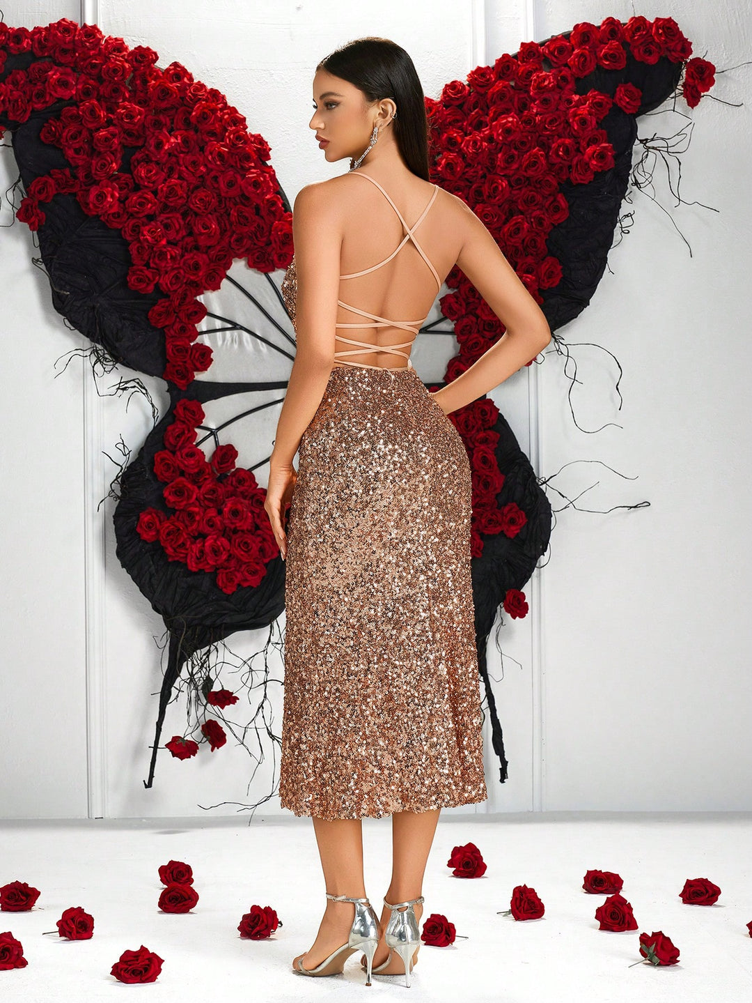 Rochie de ocazie  SHEIN, auriu