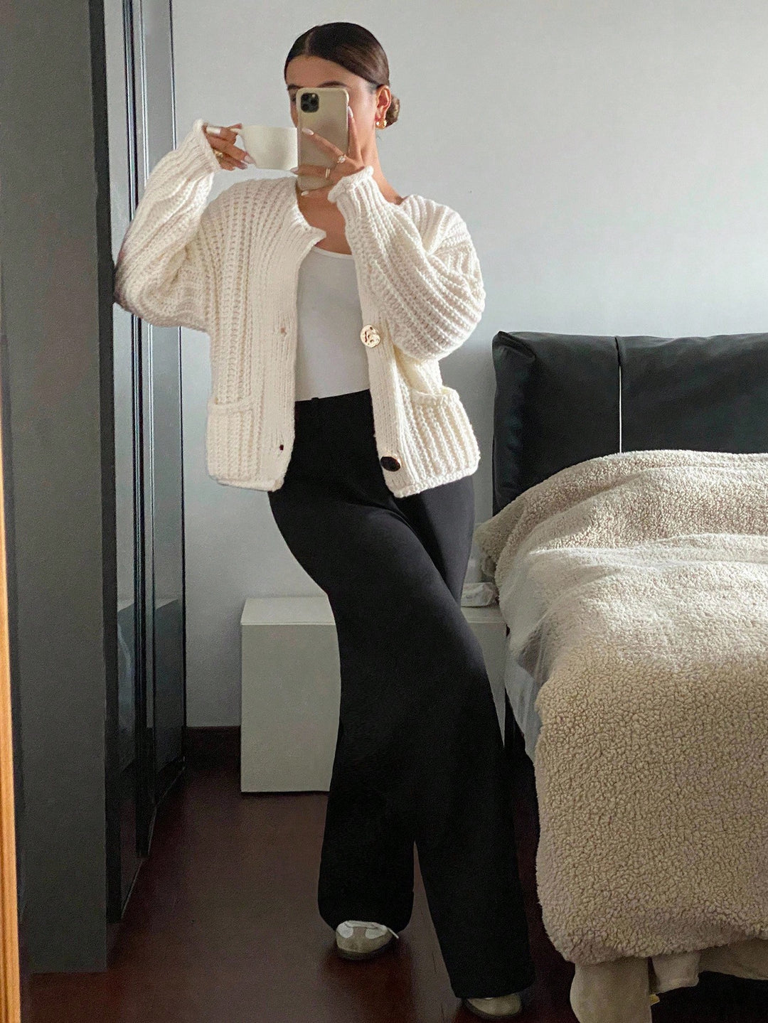 Cardigan SHEIN, portocaliu