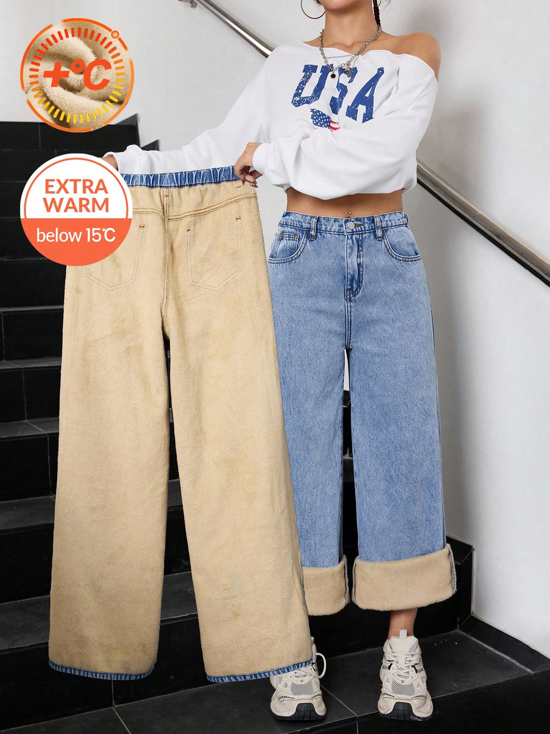 Jeans SHEIN, albastru