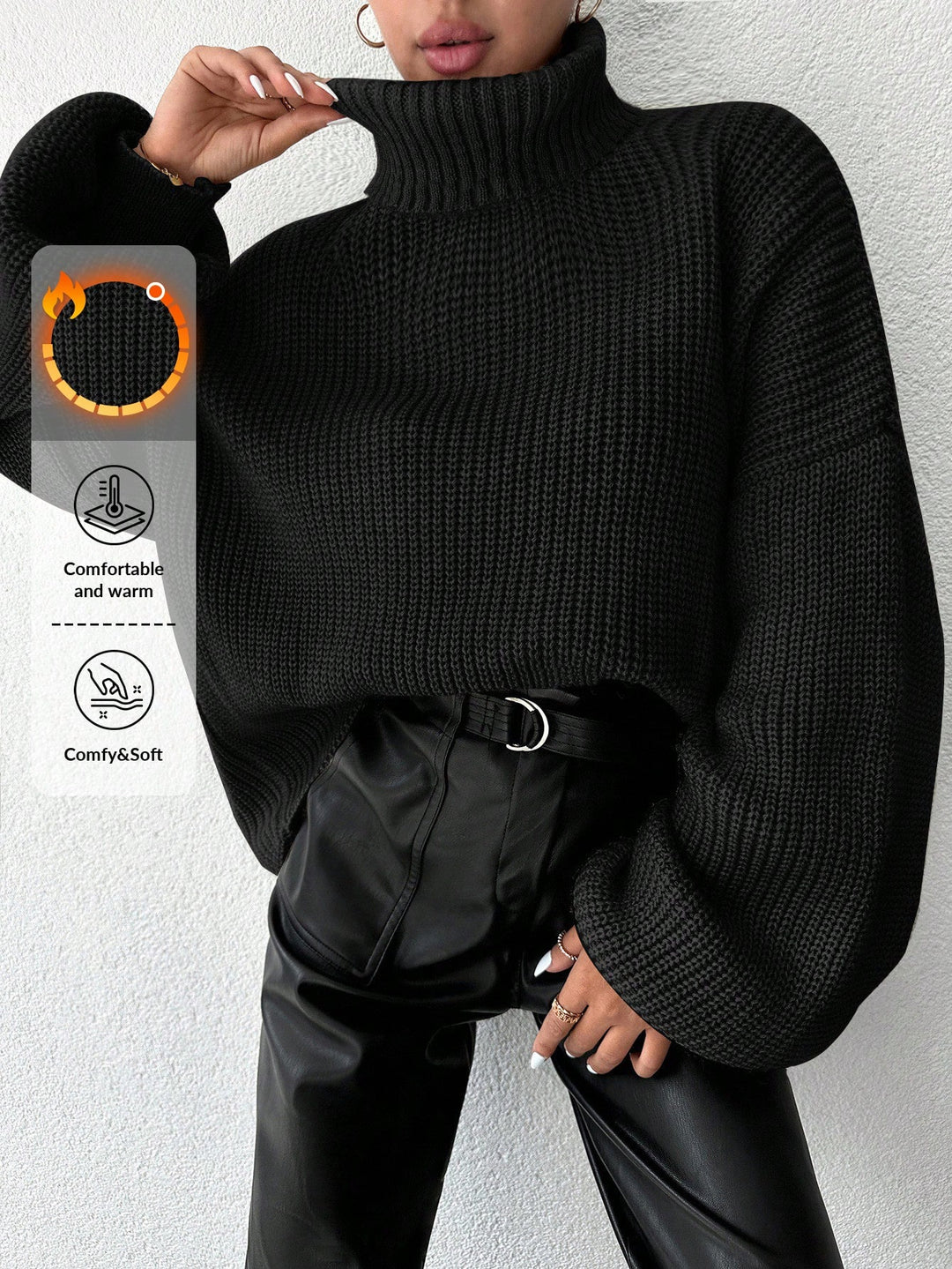Pulover SHEIN, negru