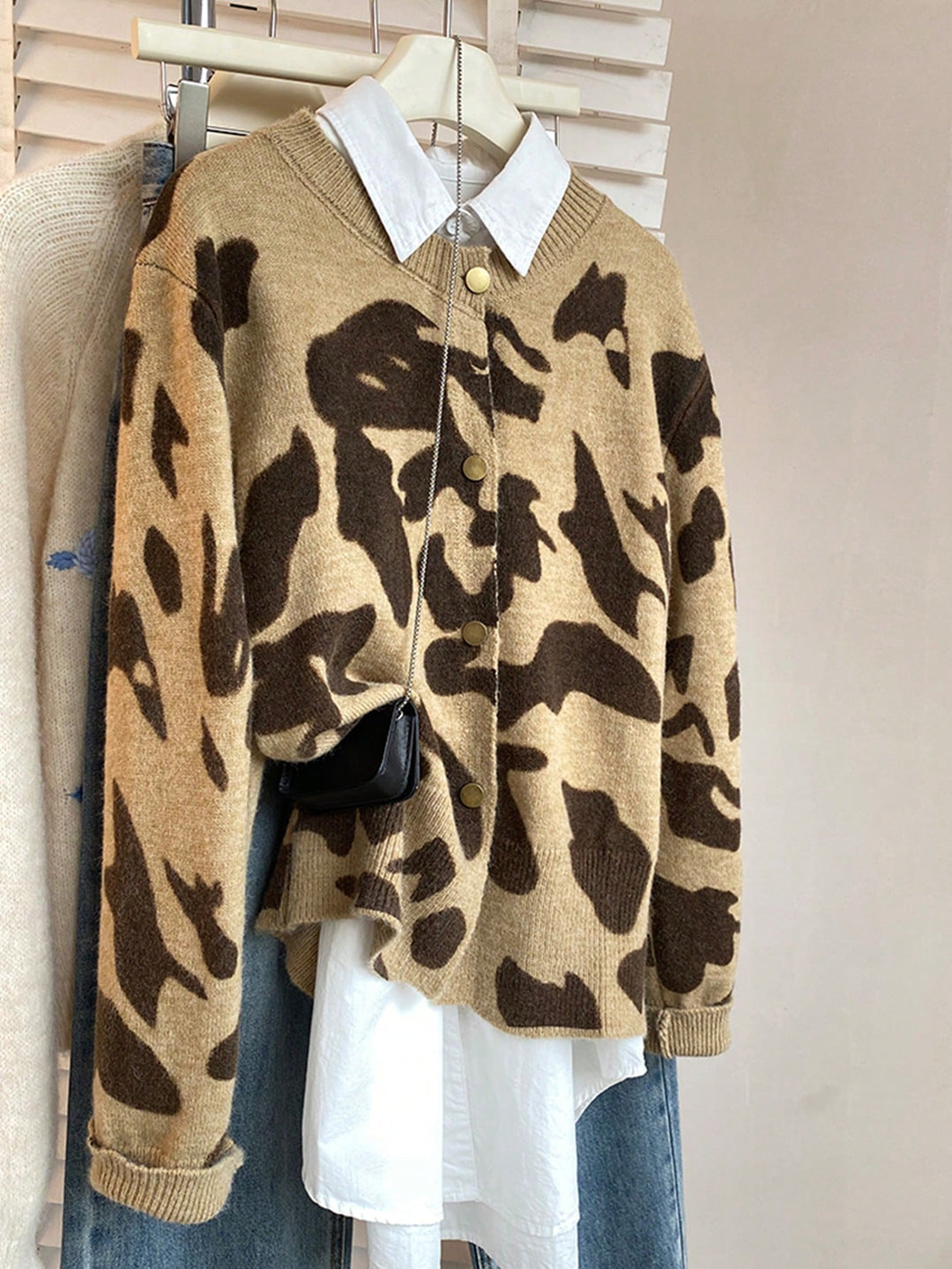 Cardigan SHEIN, maro