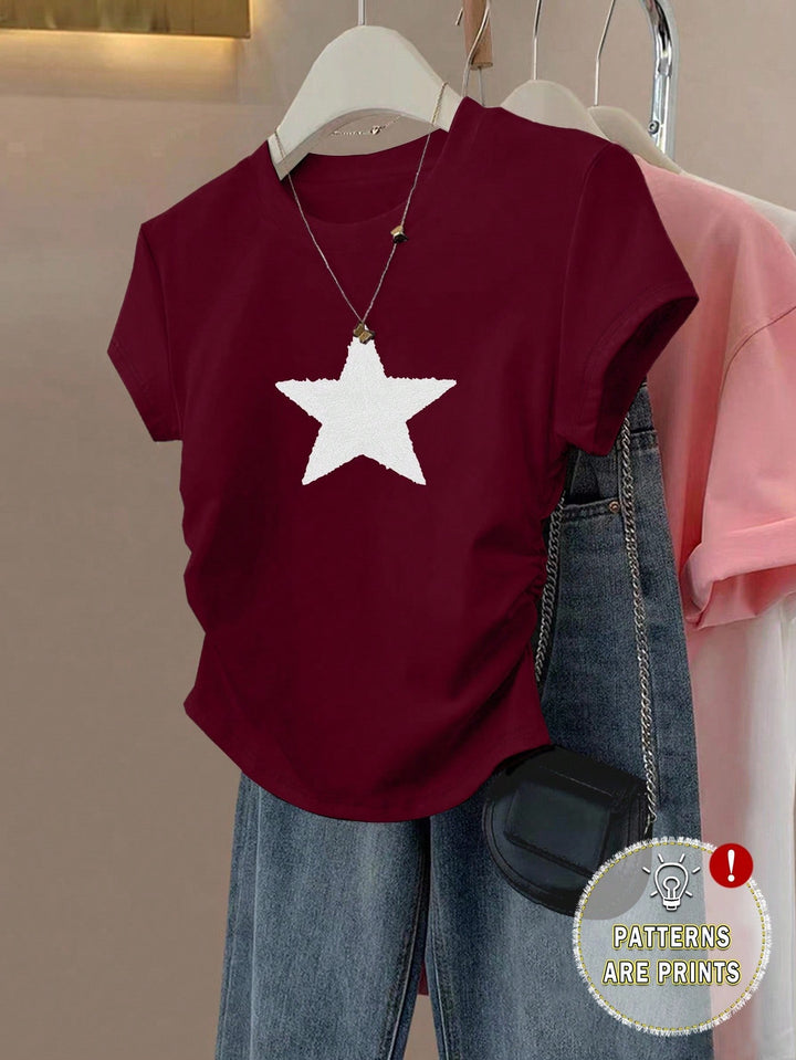 Tricou SHEIN, vișiniu