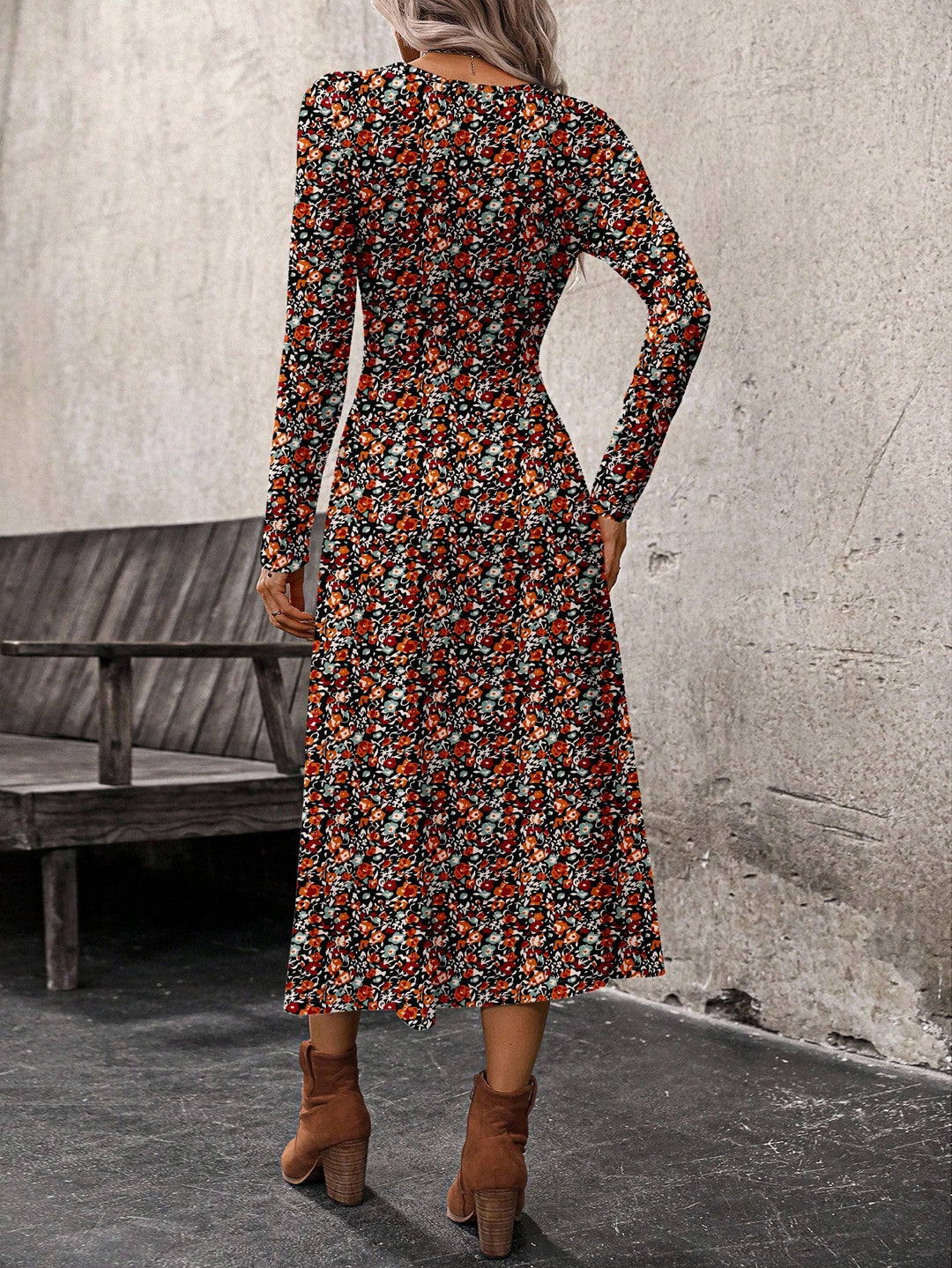 Rochie midi SHEIN, mix culori