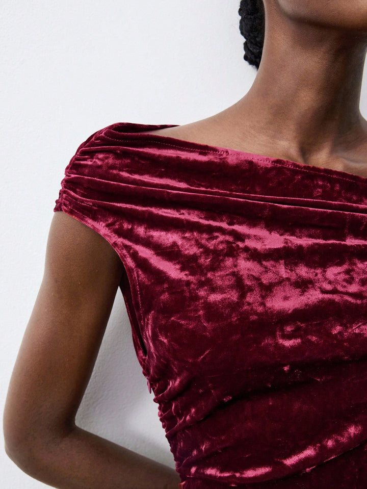 Rochie midi Shein, vișiniu