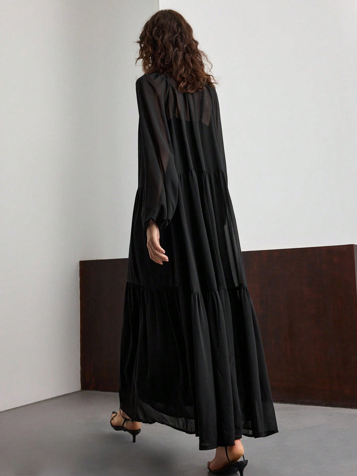 SHEIN maxi ruha, fekete