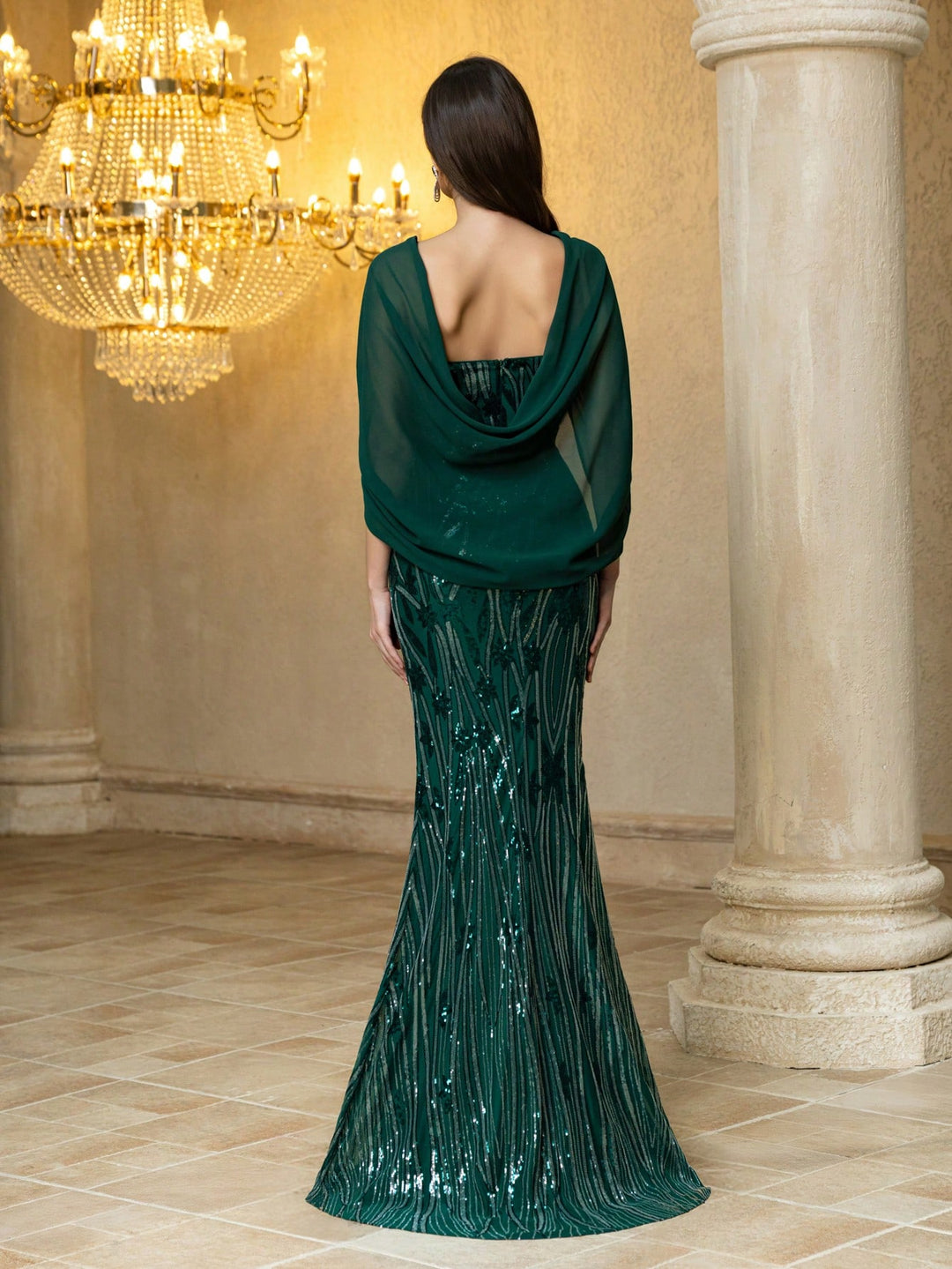 Rochie de ocazie Shein, verde
