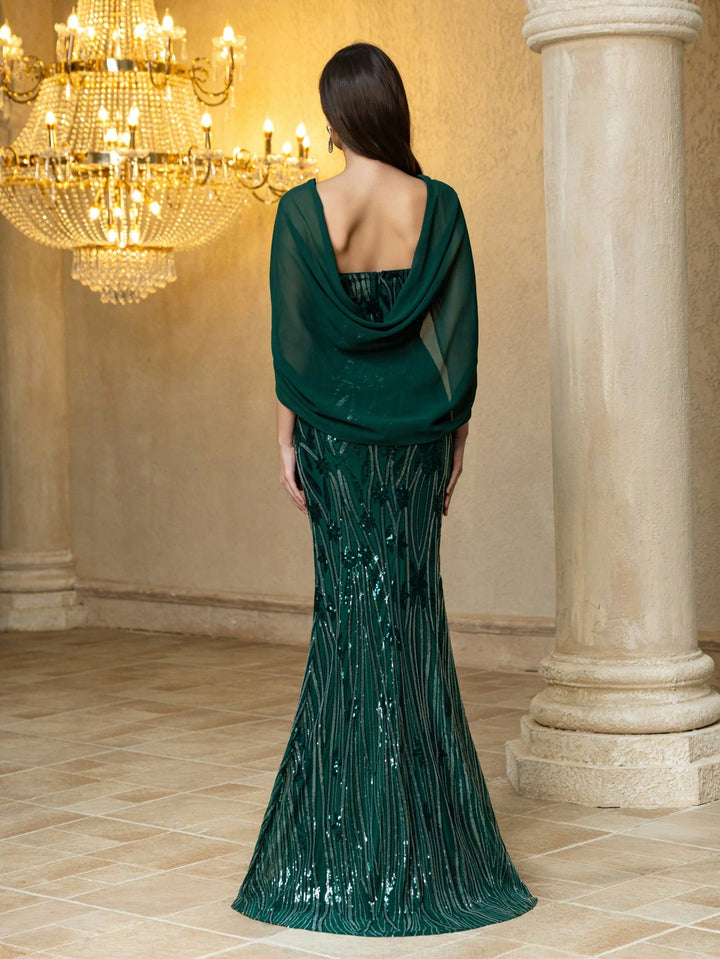 Rochie de ocazie Shein, verde