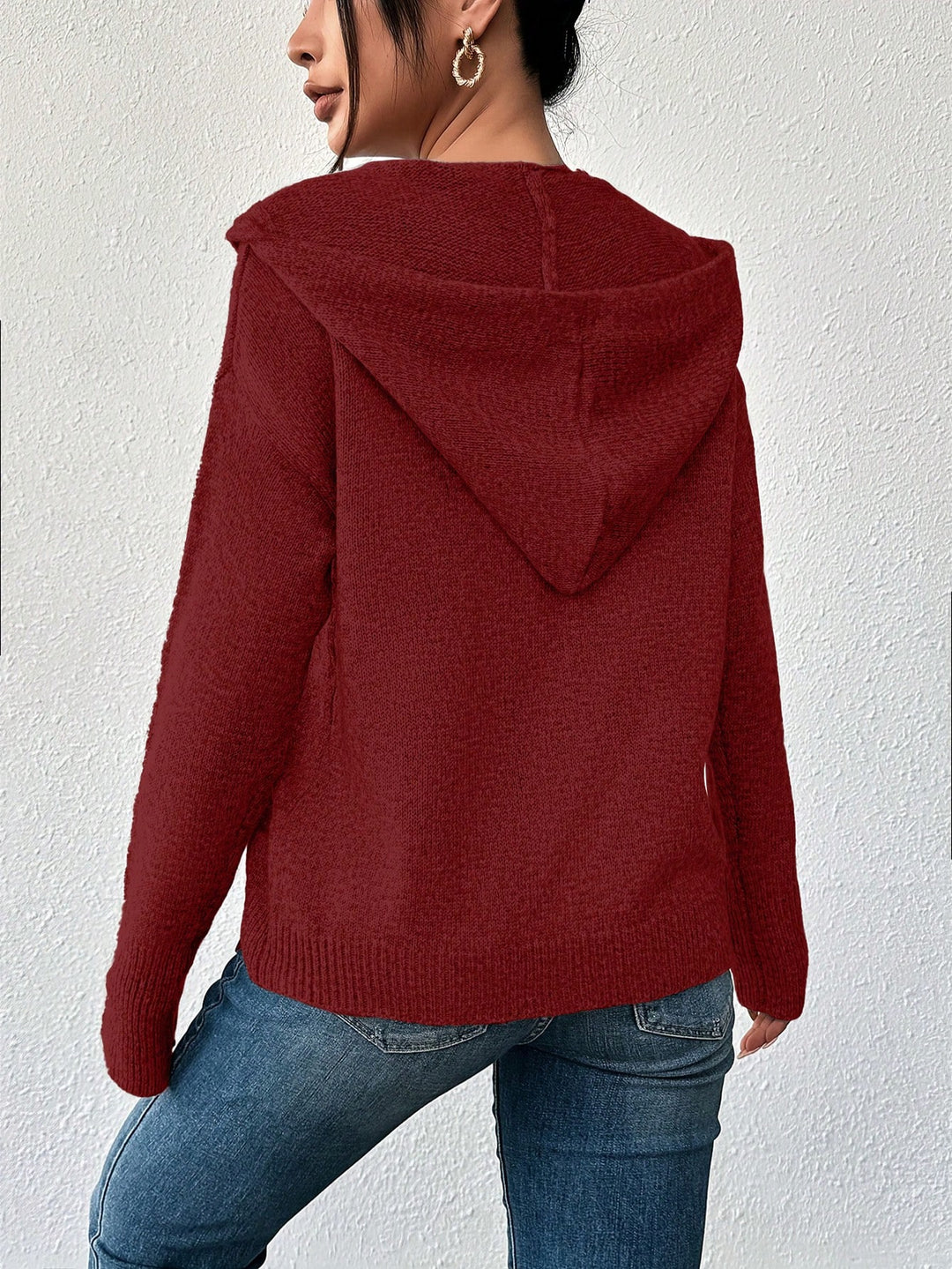 Cardigan SHEIN, vișiniu