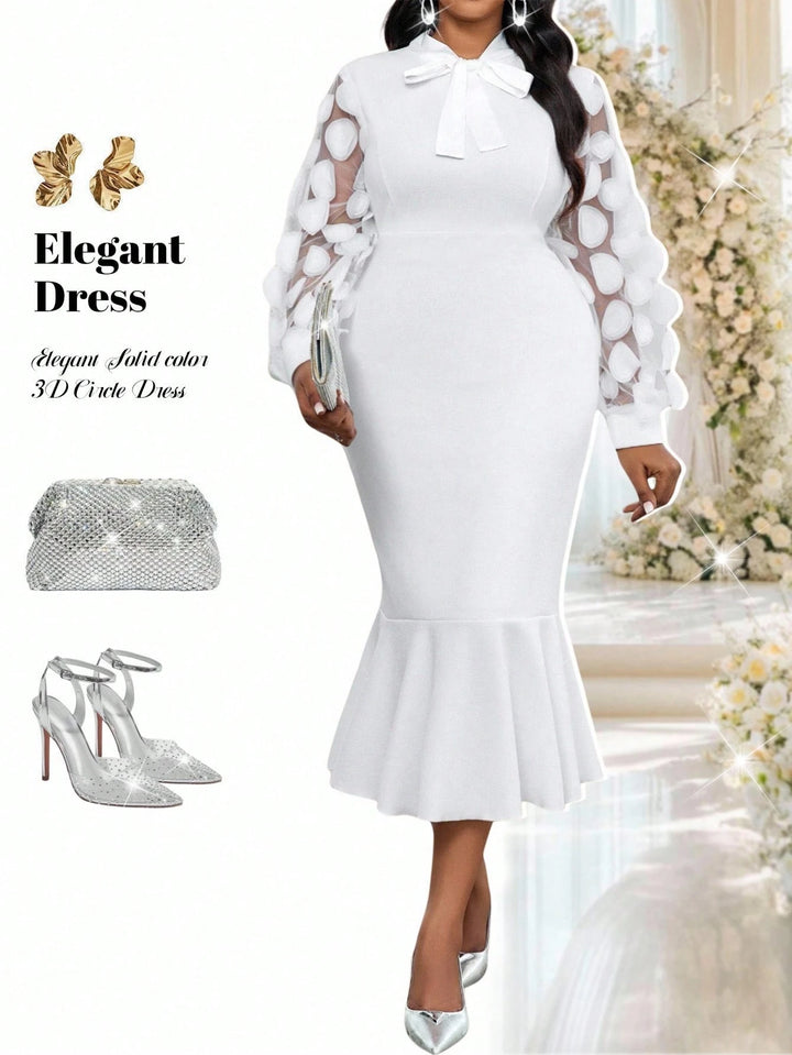 Rochie maxi Shein Curve+, alb