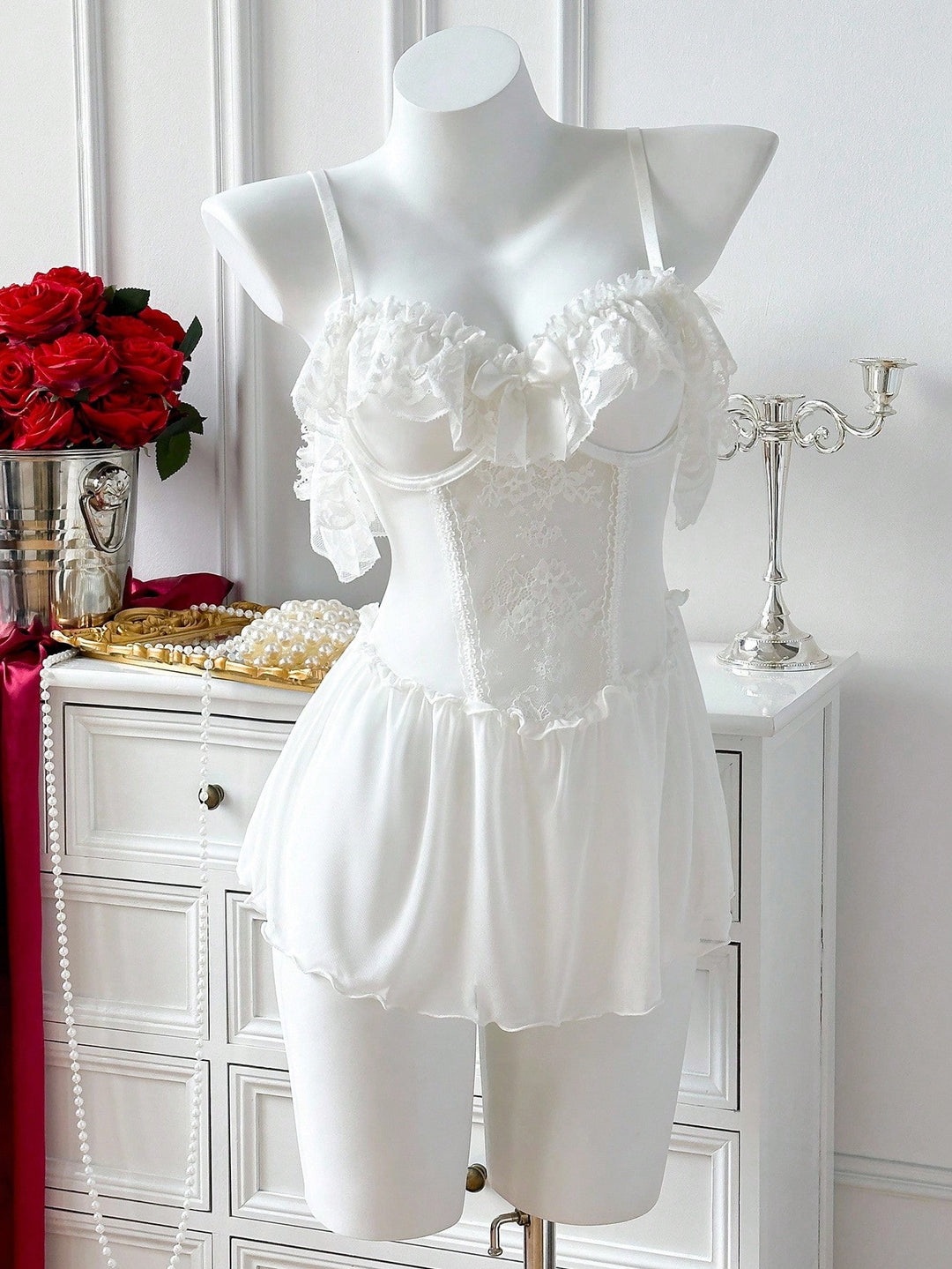 Rochie de noapte SHEIN, alb