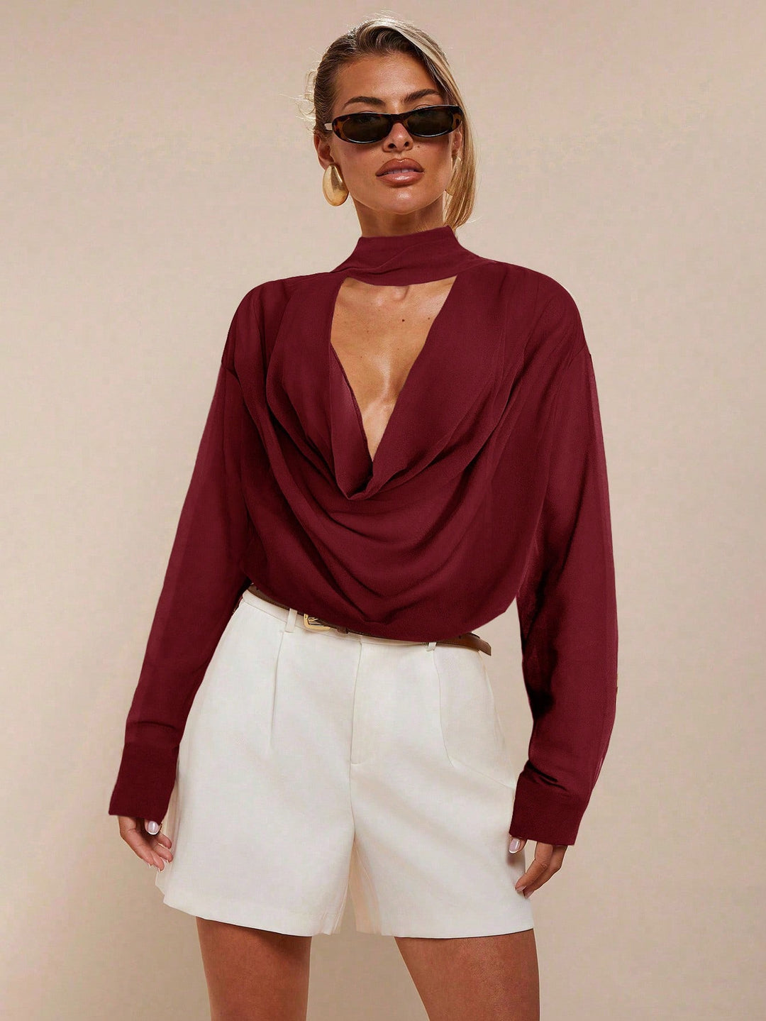 Bluza SHEIN, vișiniu