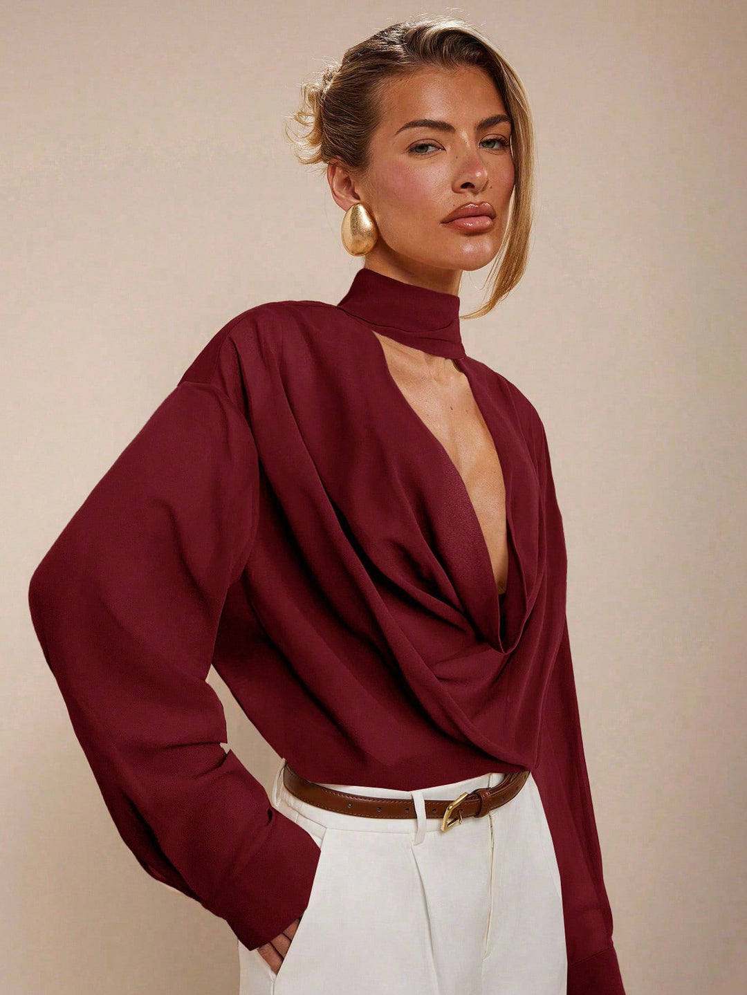 Bluza SHEIN, vișiniu