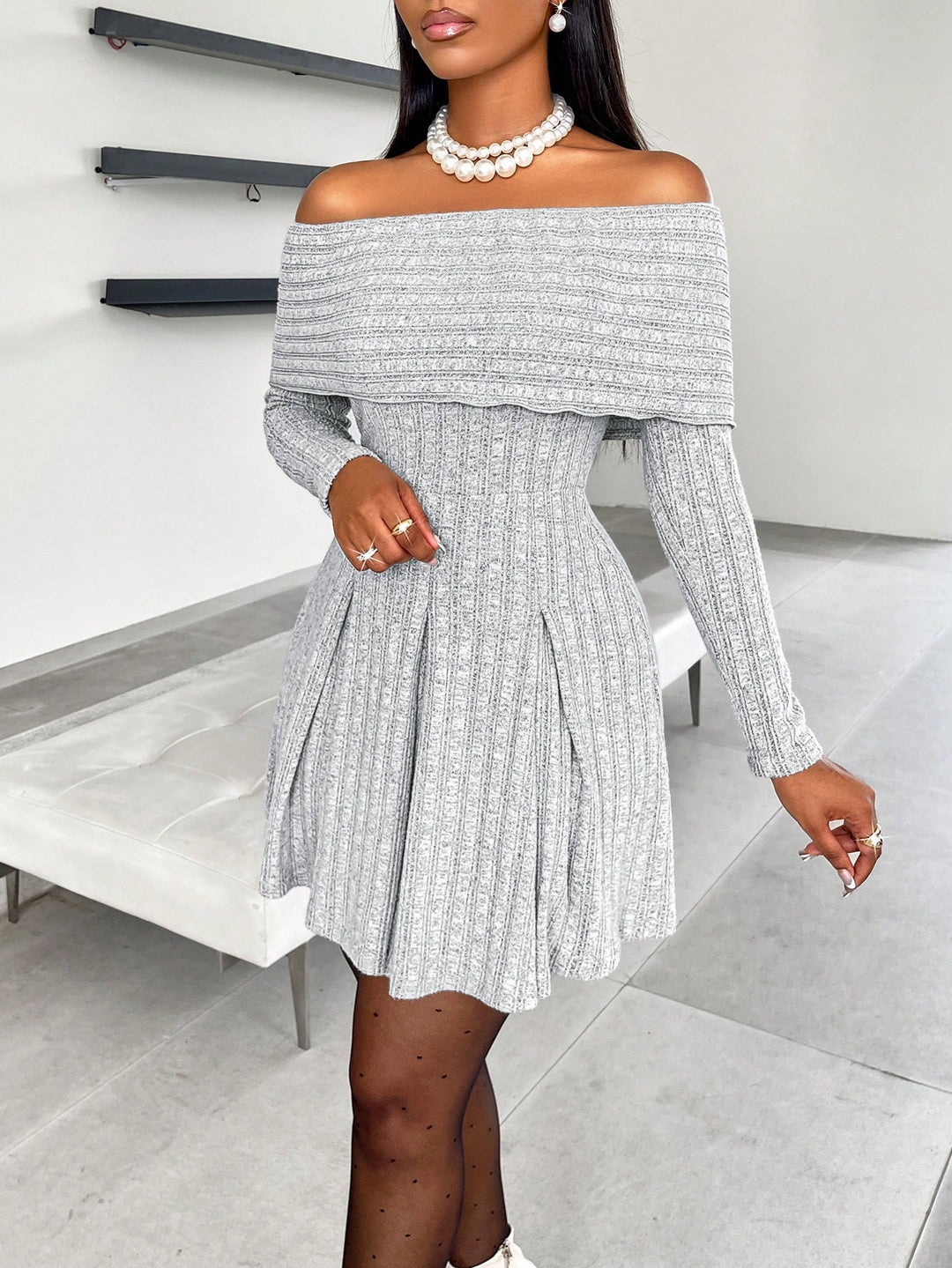 Rochie mini SHEIN, gri