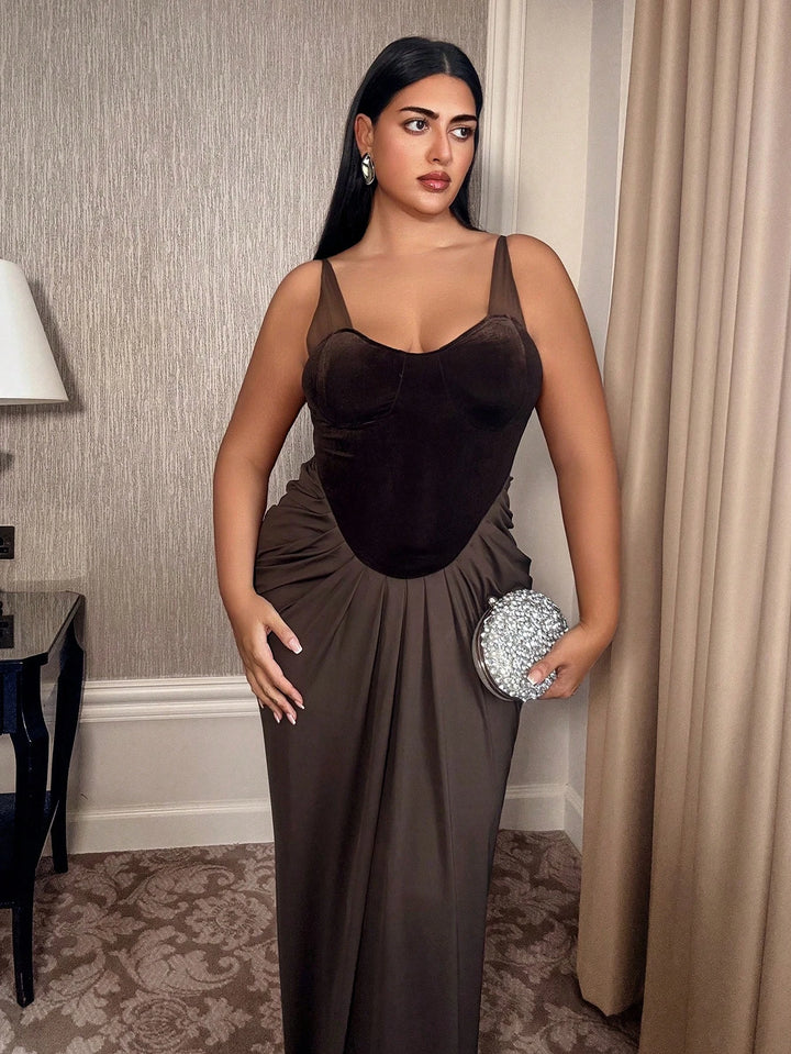 Rochie maxi SHEIN, maro