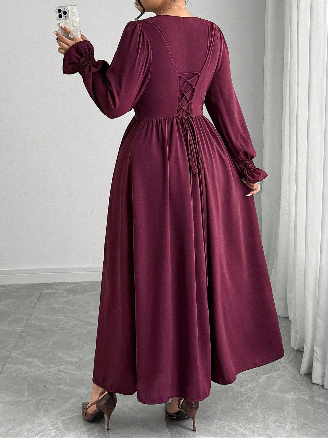 Rochie maxi SHEIN, vișiniu