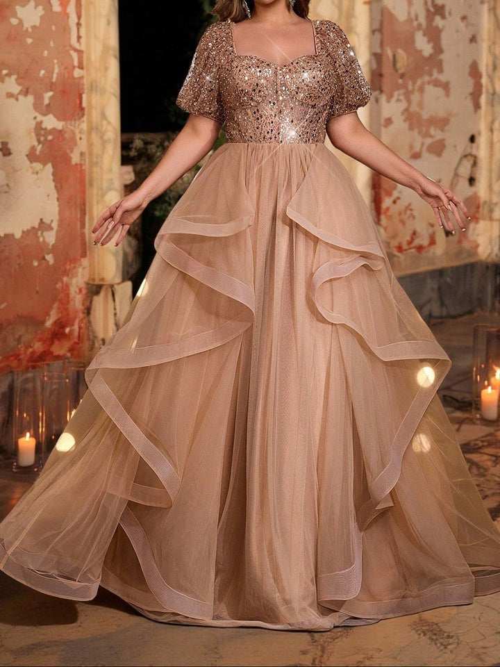 Rochie maxi SHEIN, roz piersică