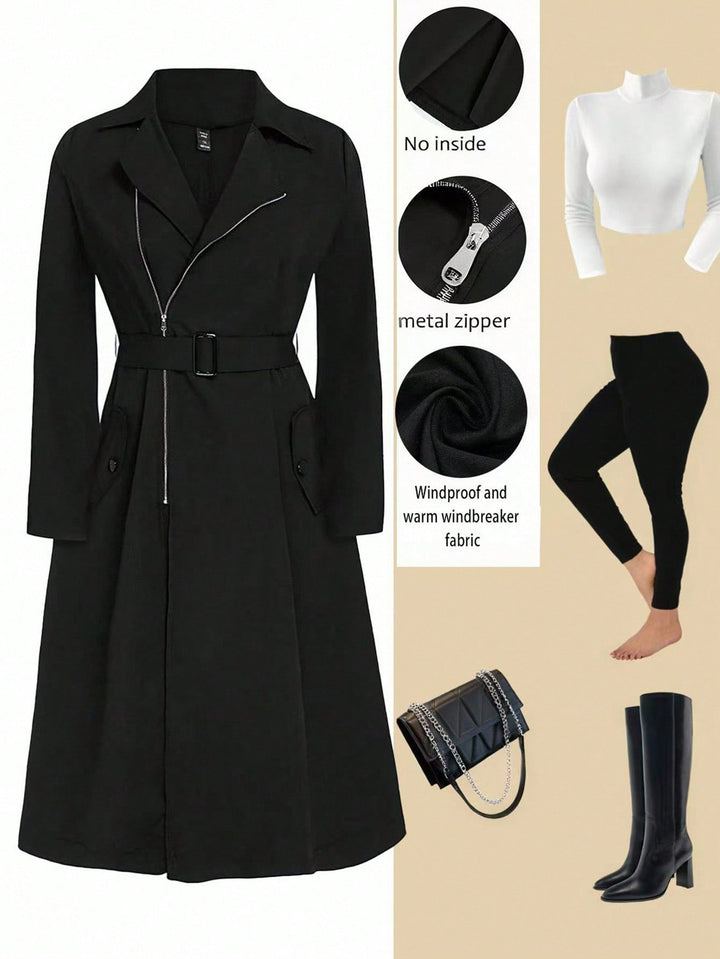 Trench SHEIN, negru